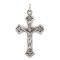 Sterling Silver INRI Crucifix Charm Jewelry Pendant 40mm x 22mm